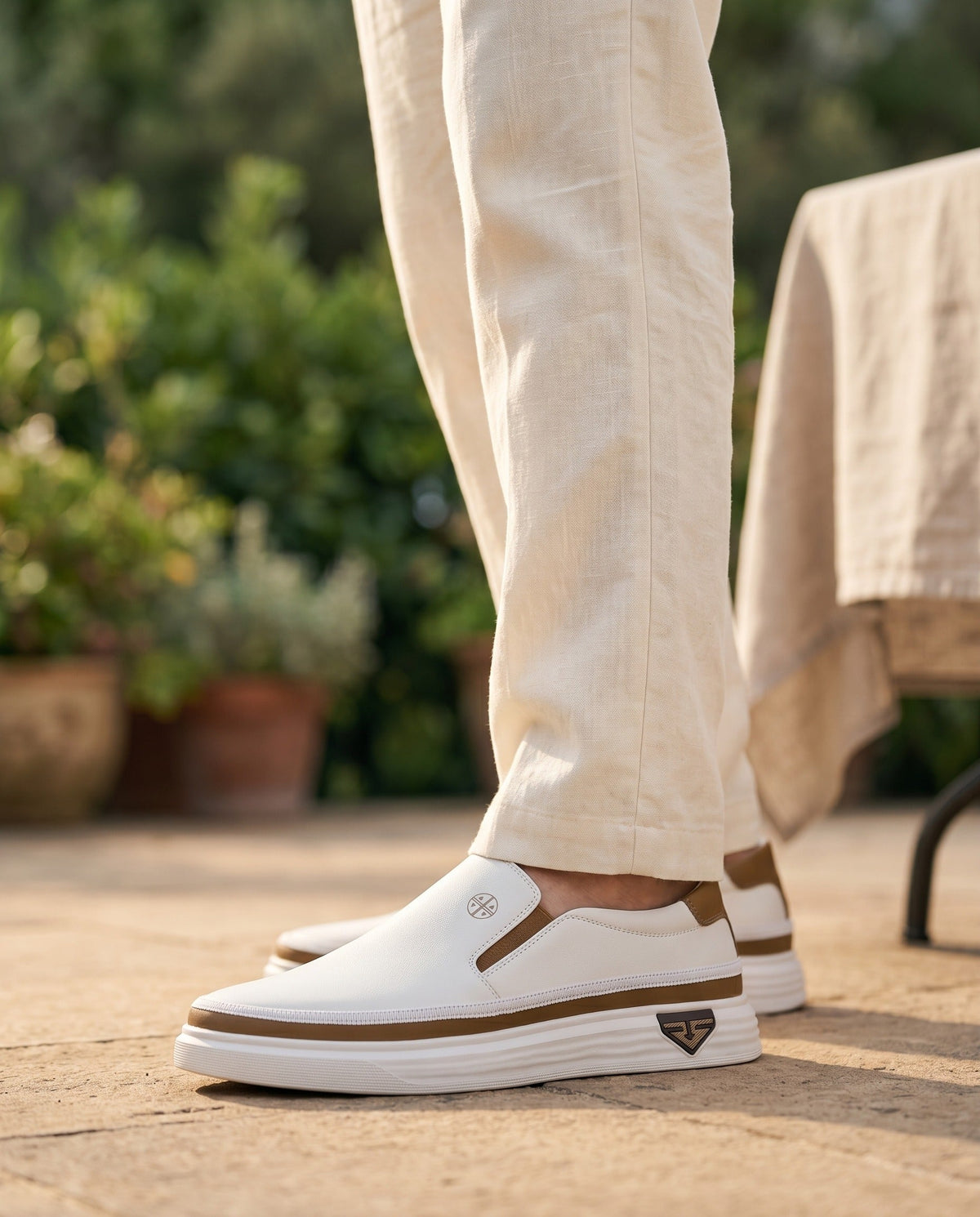 Alessio Leather Slip Ons