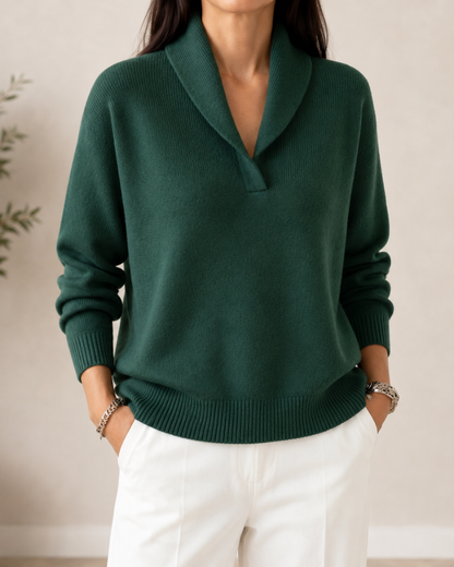 Cotton V-Neck Jumper