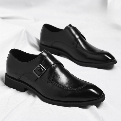 Leather Monk Strap Loafers