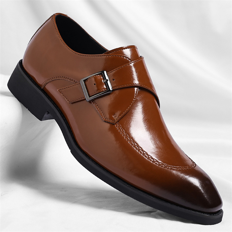 Leather Monk Strap Loafers