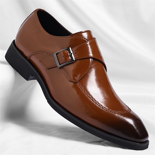 Leather Monk Strap Loafers
