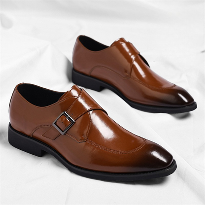 Leather Monk Strap Loafers