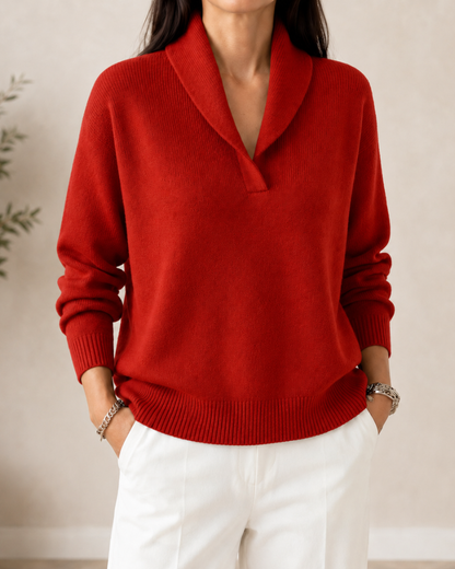 Cotton V-Neck Jumper