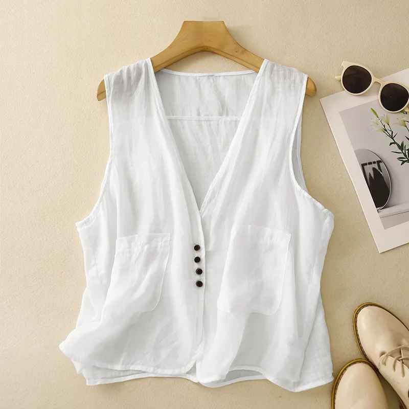 Aurora Linen Top