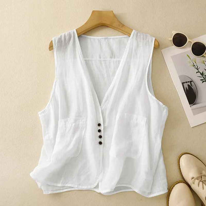 Aurora Linen Top