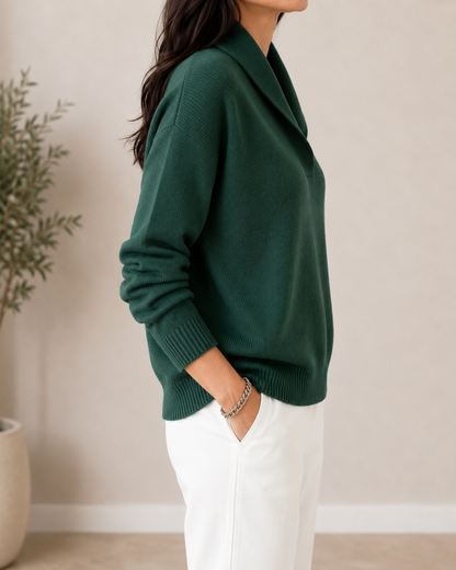 Cotton V-Neck Jumper