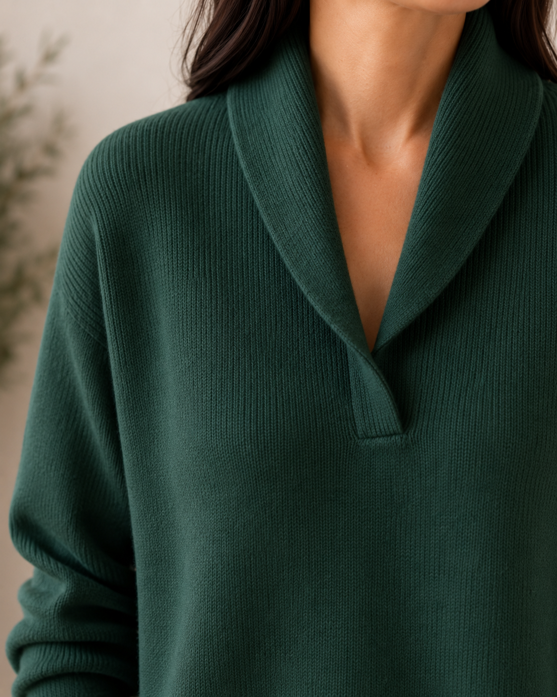 Cotton V-Neck Jumper