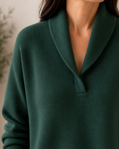 Cotton V-Neck Jumper