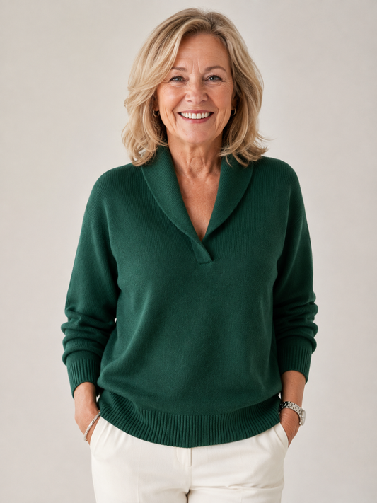 Cotton V-Neck Jumper