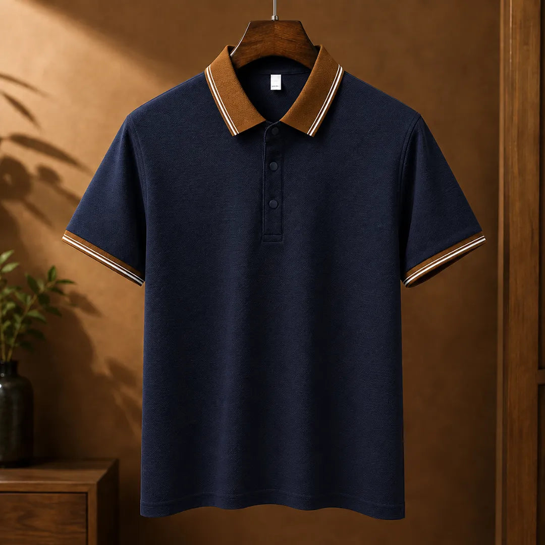 Contrast Collar Polo Shirt