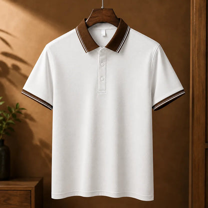 Contrast Collar Polo Shirt