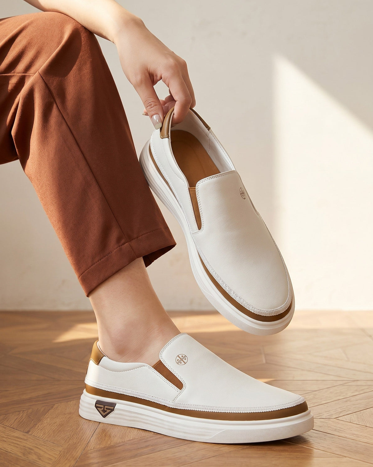 Alessio Leather Slip Ons