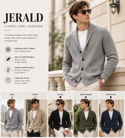 JERALD Classic Laple Cardigan