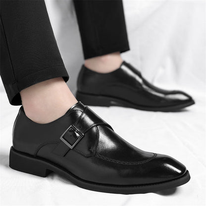 Leather Monk Strap Loafers