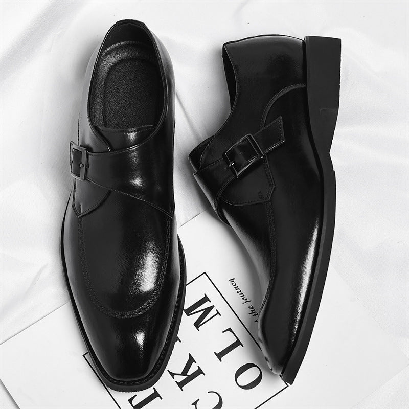 Leather Monk Strap Loafers