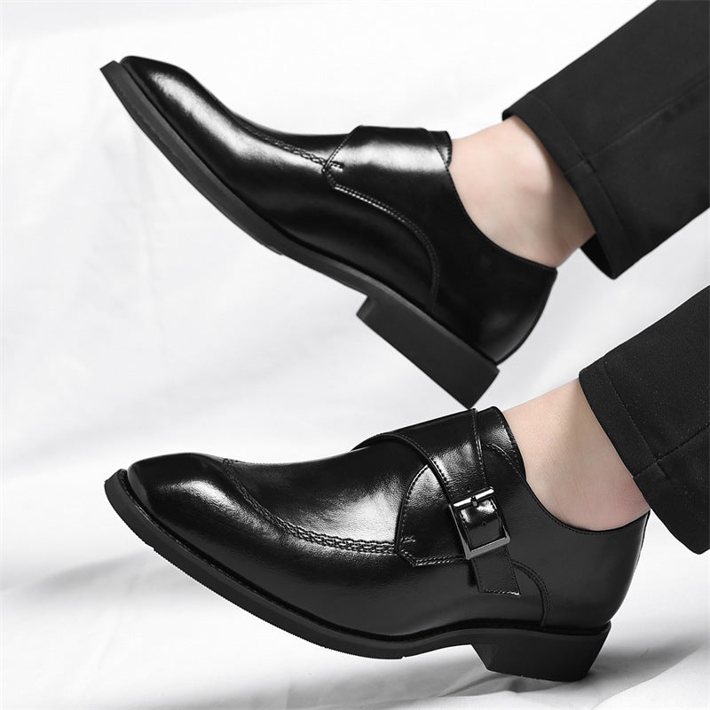 Leather Monk Strap Loafers