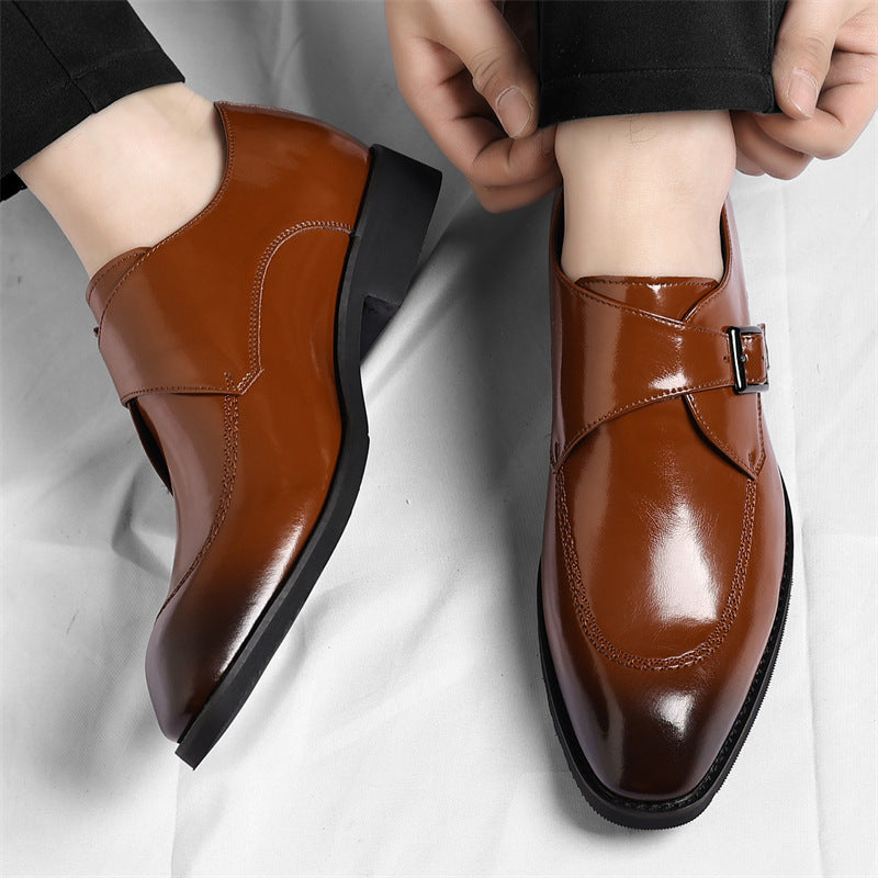 Leather Monk Strap Loafers