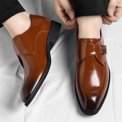 Leather Monk Strap Loafers