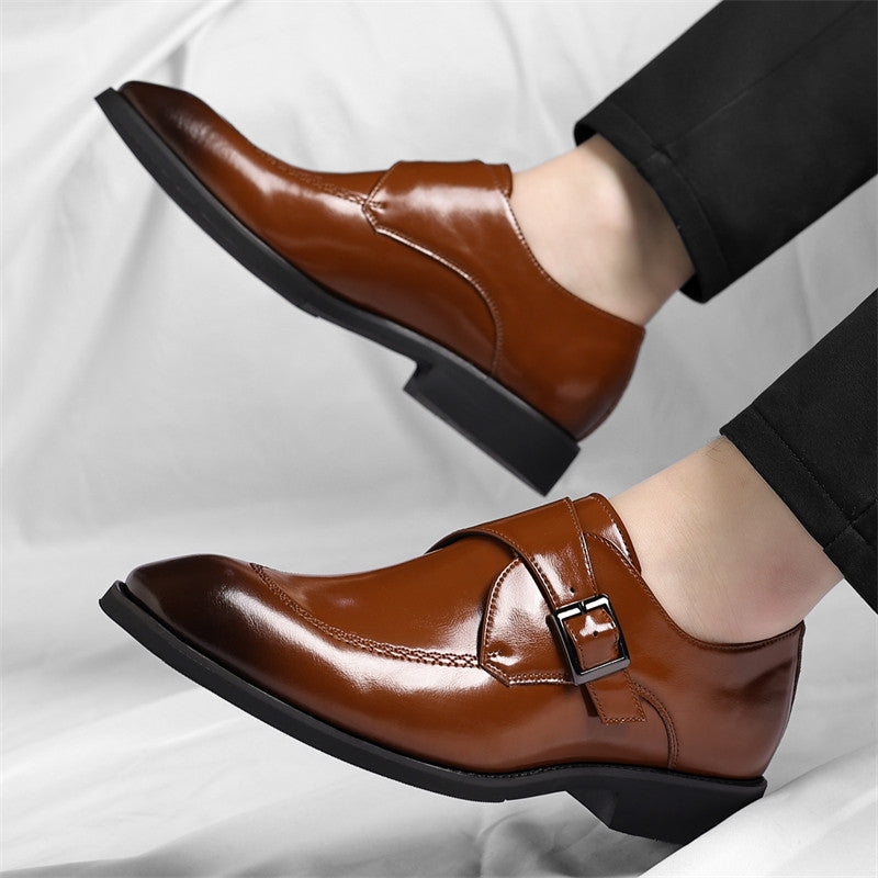 Leather Monk Strap Loafers