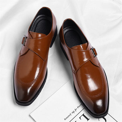 Leather Monk Strap Loafers