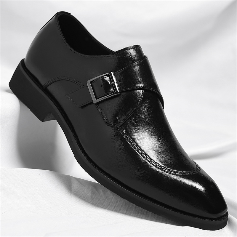 Leather Monk Strap Loafers