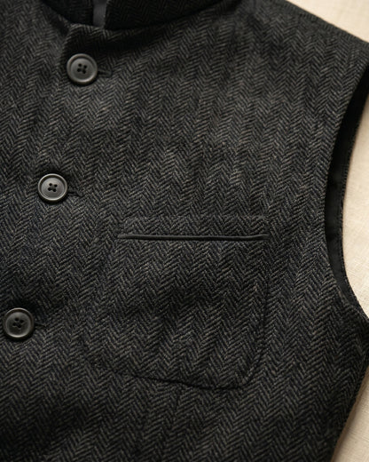 Augusto Herringbone Nehru Vest