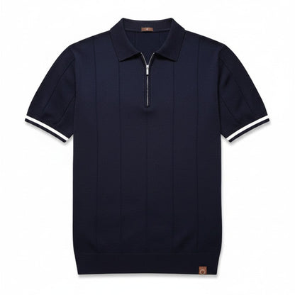 EROS | Tipped Cuff Zip Polo Shirt