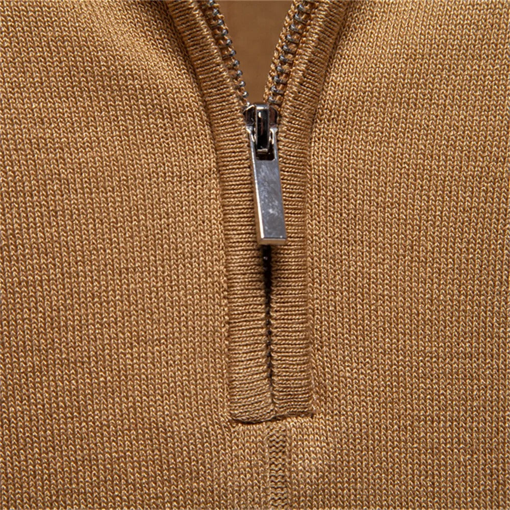 EROS | Tipped Cuff Zip Polo Shirt