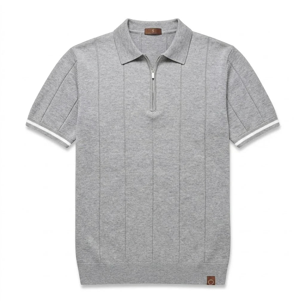 EROS | Tipped Cuff Zip Polo Shirt