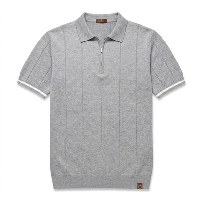 EROS | Tipped Cuff Zip Polo Shirt