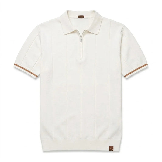 EROS | Tipped Cuff Zip Polo Shirt