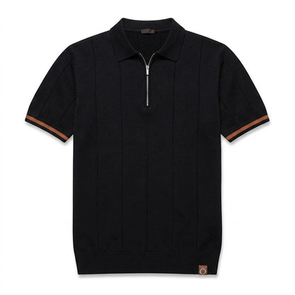 EROS | Tipped Cuff Zip Polo Shirt