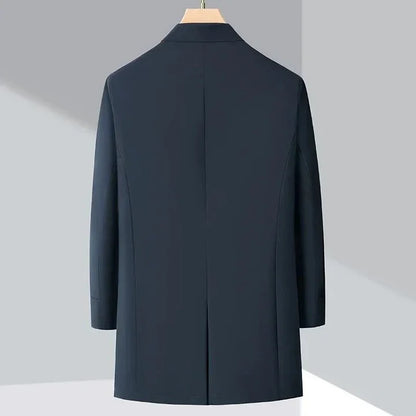 Rhode Down Trench Coat with Single Breasted Snap Front and Quilted Lining